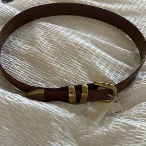 Banana Republic Brown Belt with Gold Buckle